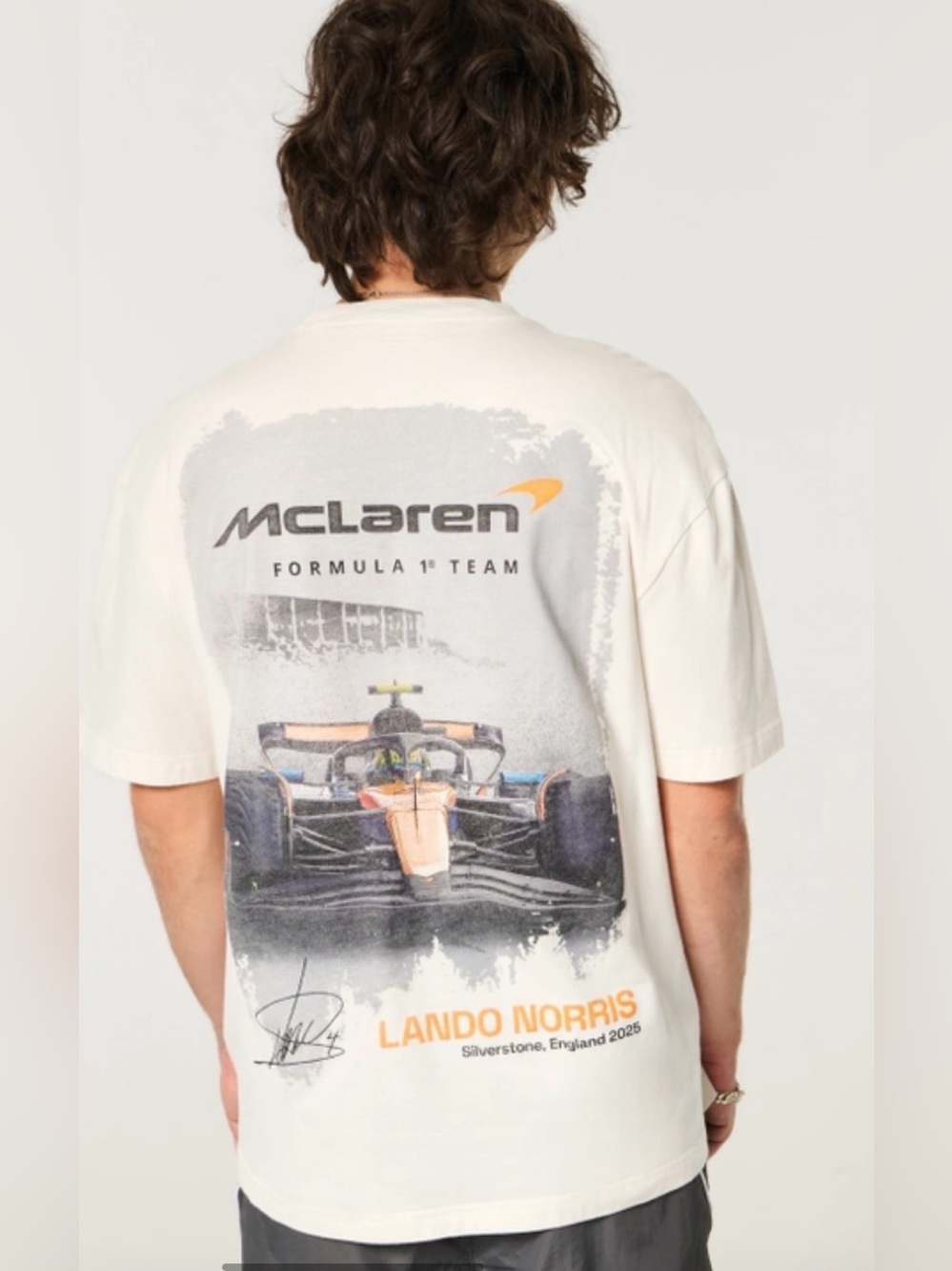 Men’s Hollister Boxy McLaren Graphic Tee, Medium-Tall, NWOT